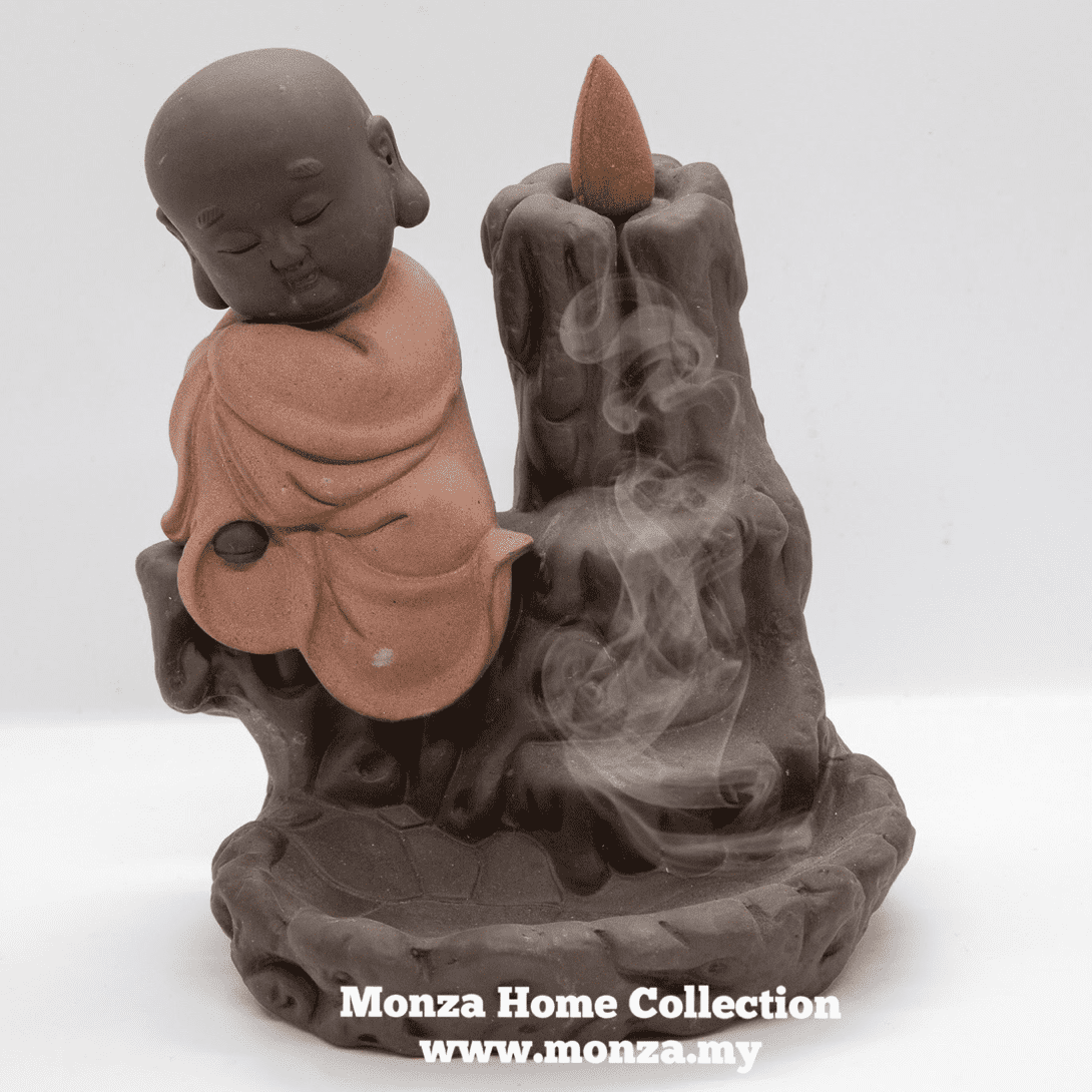 Decorative Little Monk Waterfall Backflow Incense Burner – My